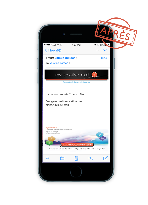 email signature mobile video